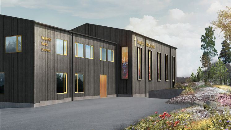 Så här  planeras Jungfru Maria kyrka i Hovsjö, Södertälje att se när den är klar 