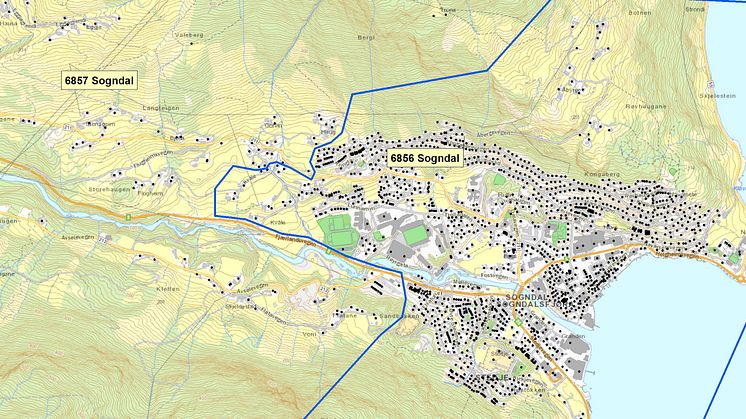 6856 Sogndal - postnummerinndeling