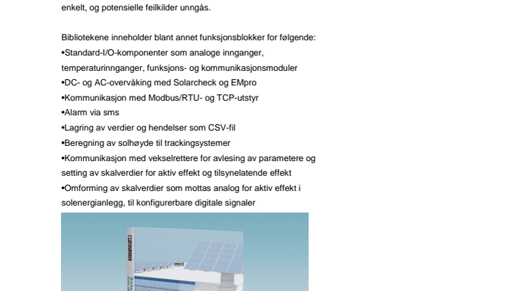Funksjonsblokkbibliotek for solenergi