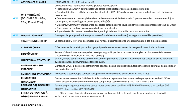 Fiche Technique EchoMAP Plus série
