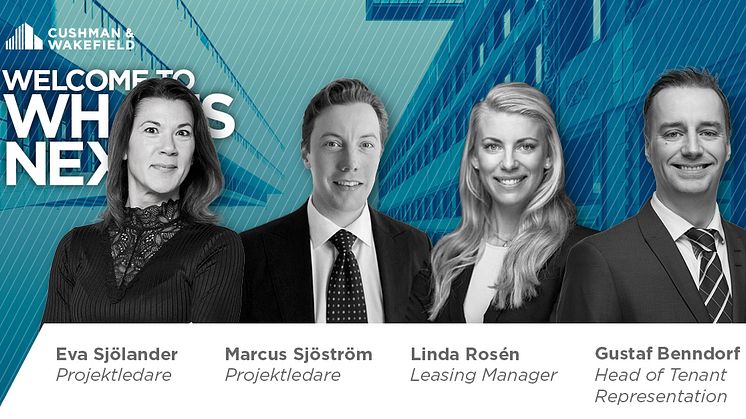 Cushman & Wakefield rekryterar tre och befordrar  Gustaf Benndorf till Head of Tenant Representation.  