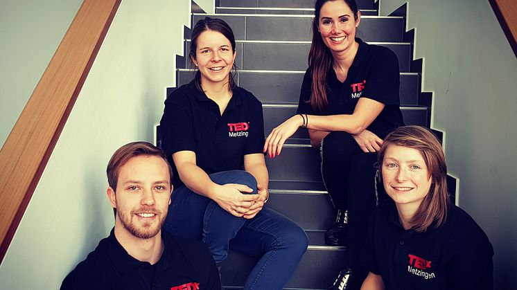 Das diesjährige Team mit Denny Hegel, Anna-Maria Schleinitz, Maria Gioftsiou und Corinna Vogt (v.l.n.r.) freut sich über die Zusagen von zahlreichen interessanten Speakern