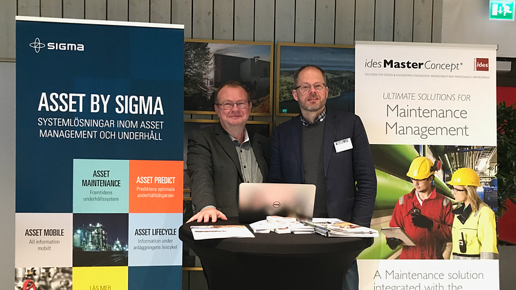 Cooperation during Underhållsdagarna 22-23 Nov: Hans Hellström from Sigma and Stig Hellholm from Ides