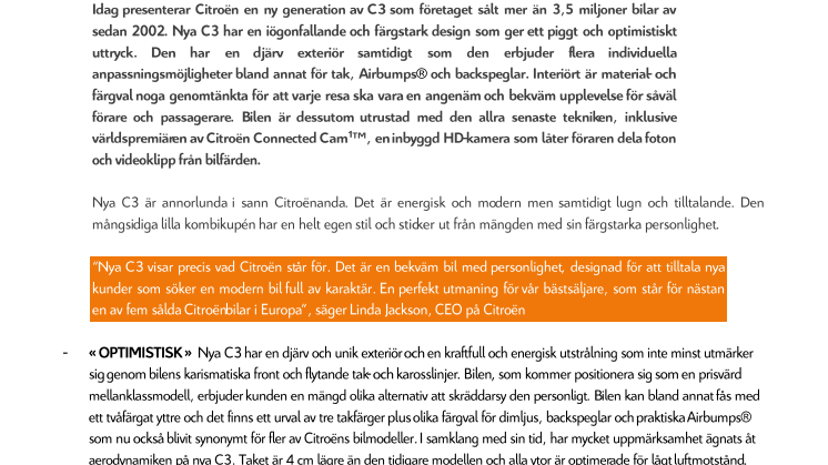 C3: DEN NYA OFFENSIVEN FRÅN CITROËN