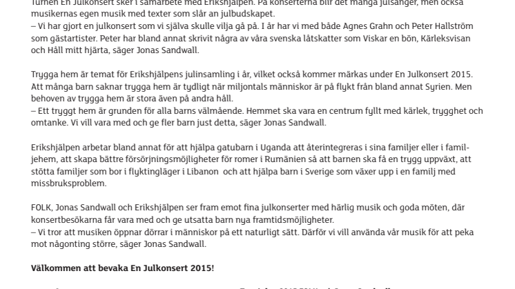 Populära En Julkonsert till Jönköping