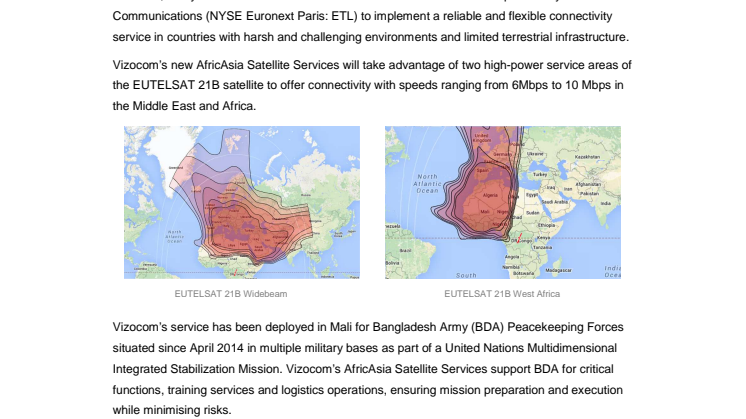 Vizocom strikes new relationship with Eutelsat for Internet connectivity in Middle East and Africa
