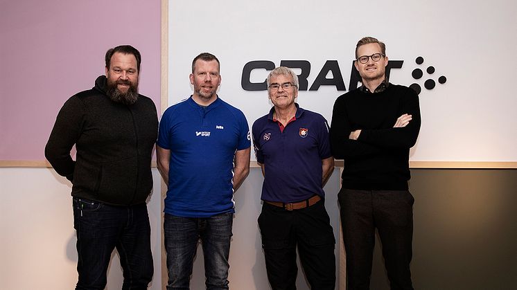 Patrik Danielsson från Craft samt Anders Jörnell, Per Crona, Per Tedenrud från ÖIS Friidrott.