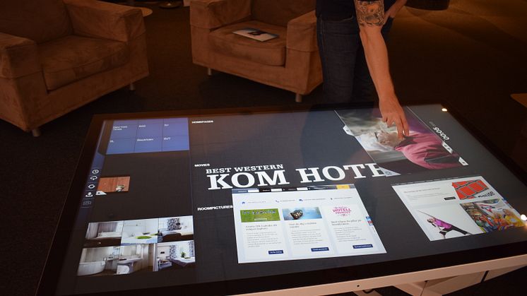 Interaktivt bord på Best Western Kom Hotel i Stockholm