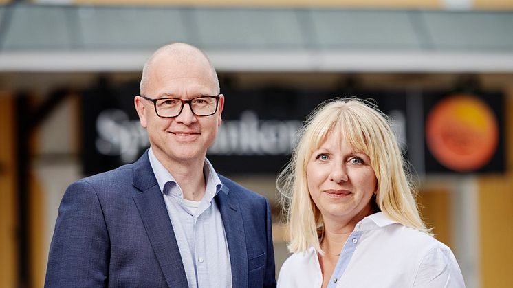 Sparbankens Nords VD, Gunnar Eikeland och Erika Mattsson, Chef för Hållbarhet och Samhälle på Sparbanken Nord.