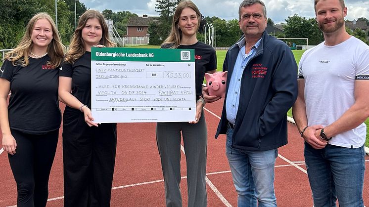 Spendenlauf 2024 des Fachrats Sport erzielt 1533 Euro für den Verein „Hilfe für krebskranke Kinder Vechta“