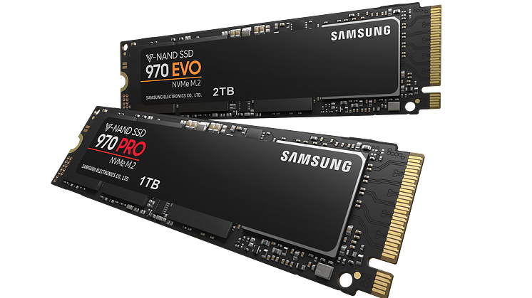 Samsung oppgraderer NVMe SSD-serien med 970 PRO og EVO 