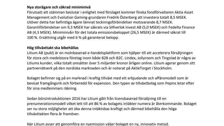 Nu når Pepins crowdfundingmodell noterade bolag