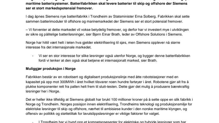 Åpner verdens avanserte og robotiserte batterimodulfabrikk