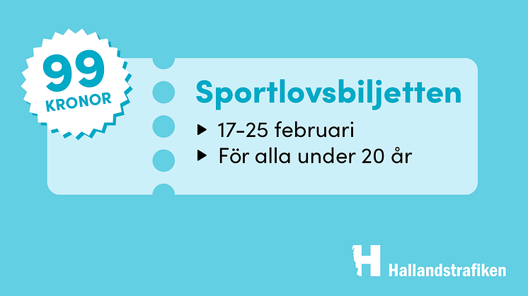 En sportlovsbiljett för att underlätta för ungdomar att ta sig runt på egen hand under lovet. 