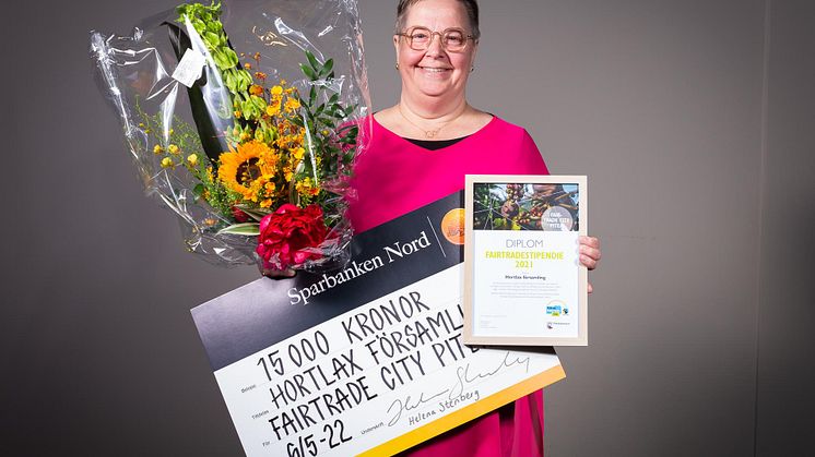 Grattis till Hortlax församling, vinnare av Fairtrade City Piteå stipendium. Foto: Mikael Sundkvist