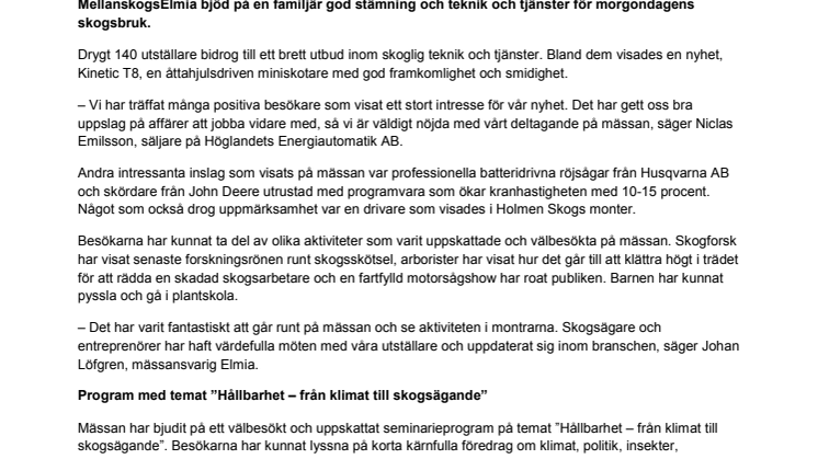 Mellansveriges skogsfest för alla åldrar
