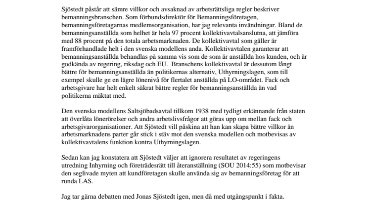 Bemanningsanställda har lika bra villkor