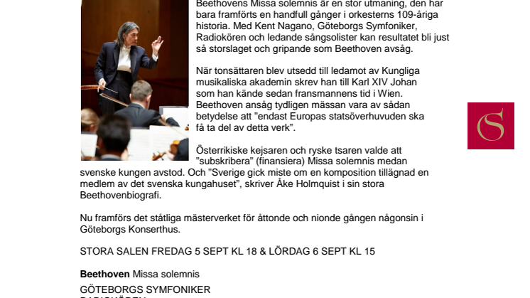Svenske kungen nobbade Beethovens mästerverk 