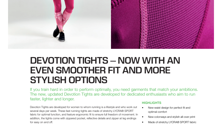 Devotion Tights – now with an even smoother fit and more stylish options