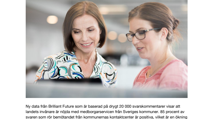 Svenska folket ger toppbetyg till kommunernas service