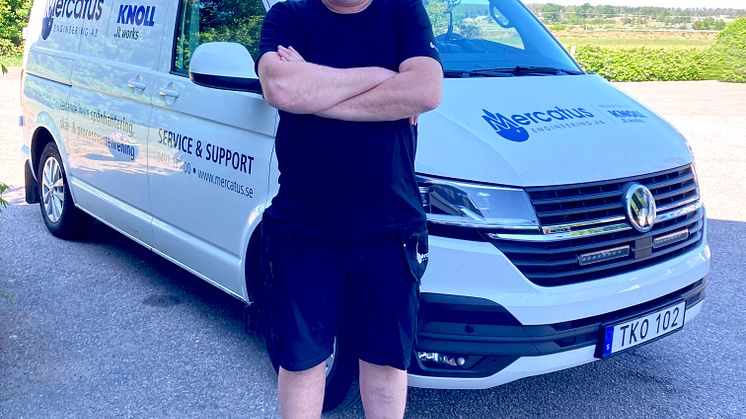 Örjan Eriksson, nyanställd servicetekniker på Mercatus