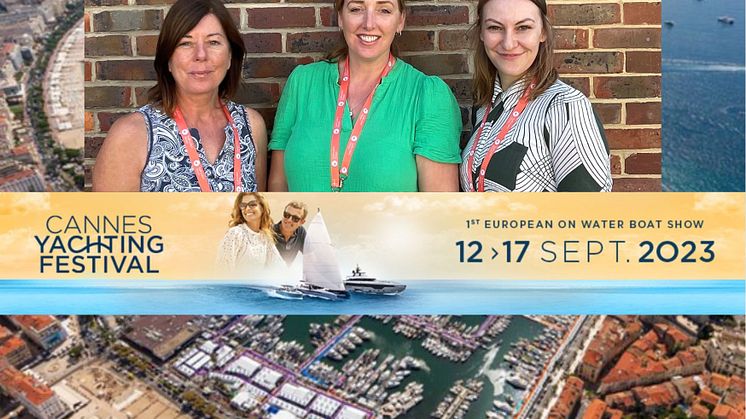 Cannes Yachting Festival Show, Saltwater Stone Team - Karen, Charlie and Marjeta. 