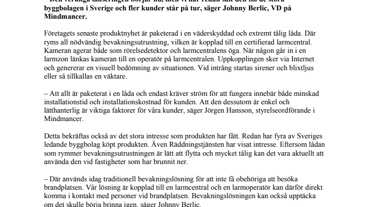 Stort intresse för paketerad bevakning 