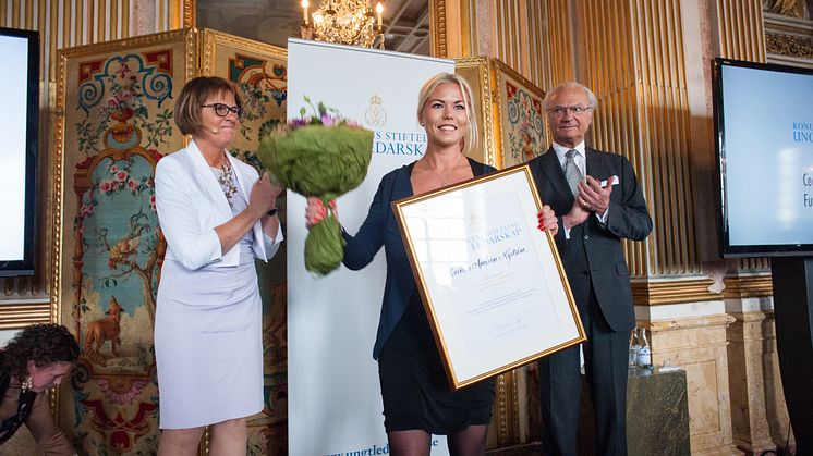 Cecilia Andrén Nyström,  grundare av tränarutbildningsprogrammet Futebol dá força, mottagare av Kompassrosen 2014. Foto: Stiftelsen Ungt Ledarskap