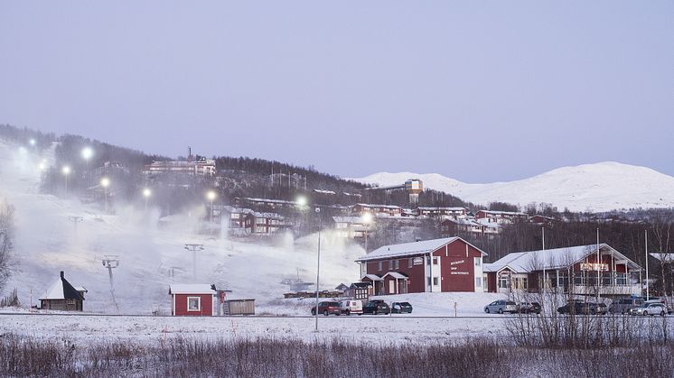 Snökanonerna igång i Hemavan