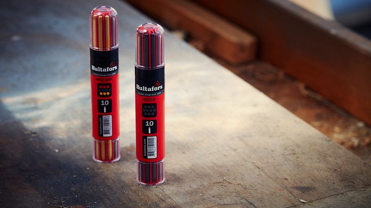 Refill Hultafors stiftpenna. HRD G 650110 (Grafit), HRD GRY 650120 (Grafit, röd, gul)