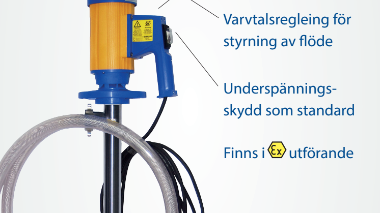 Komplett serie med fatpumpar från Tapflo