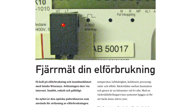 Fjärrmät din elförbrukning