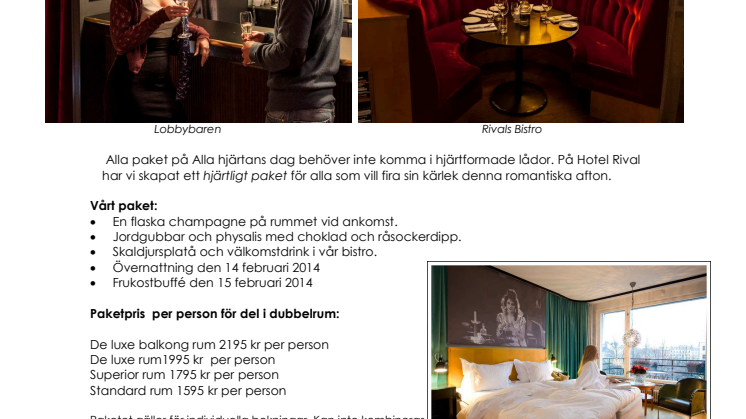Alla hjärtans dag på Rival - Fredag 14 februari 2014