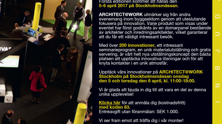 Inbjudan till ARCHITECT@WORK