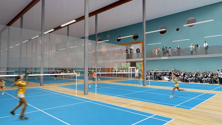 Interiör Badmintonhallen