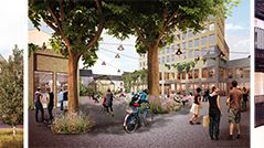 Förslag på ny handel och bostäder vid Mårtenstorget