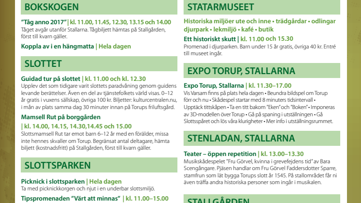 Program Stora utflyktsdagen 4 juni