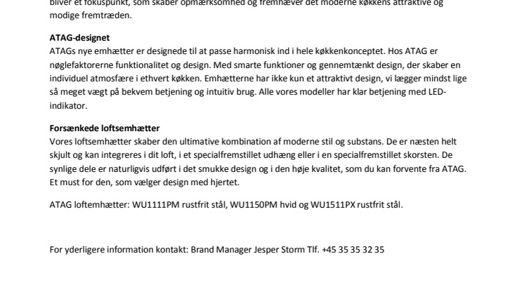 ATAGs emhættedesign