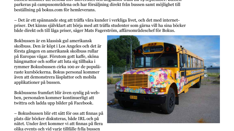 Bokus Bokbuss rullar in i Karlstad