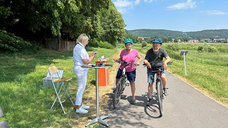 Gästebefragung auf dem Weser-Radweg am Standort Bodenfelde
