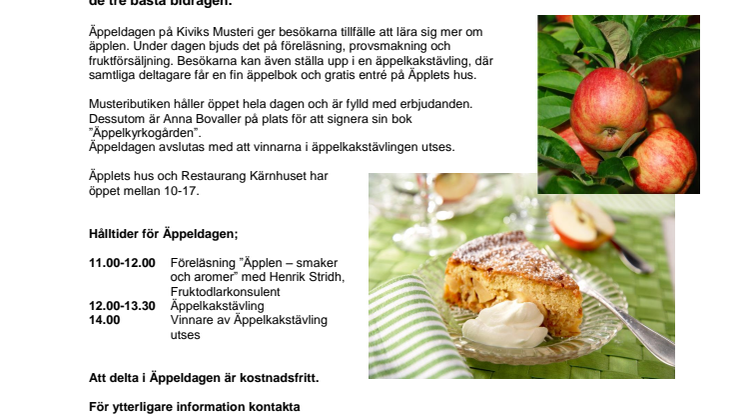 Äppelkakstävling på Kiviks Musteri