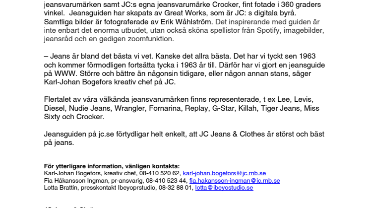 130 par jeans från 12 jeansvarumärken på jc.se