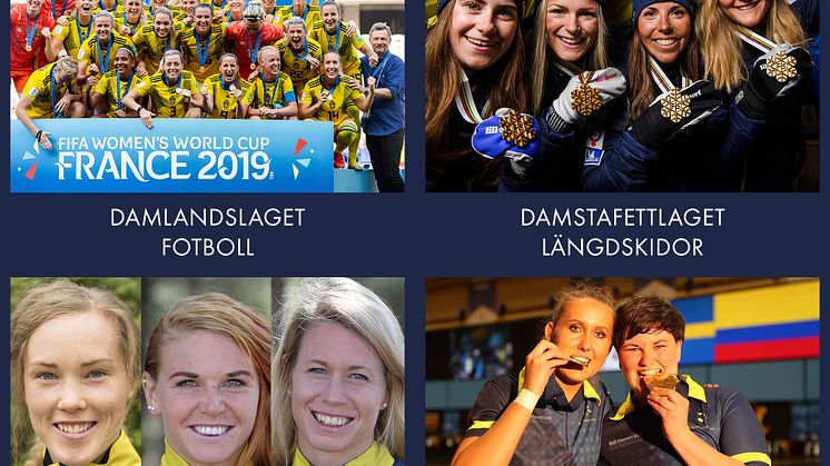 Nominerade i Årets Lag Idrottsgalan 2020    Foto: Bildbyrån, Orienteringsförbundet, Bowlingförbundet 