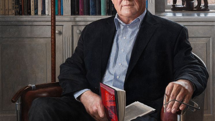 © Olle Hamngren, ”Göran Persson”. 2017 års hedersporträtt, Statens porträttsamling.