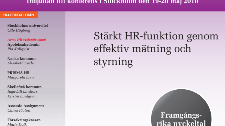 Personalstrategiska nyckeltal för offentlig sektor