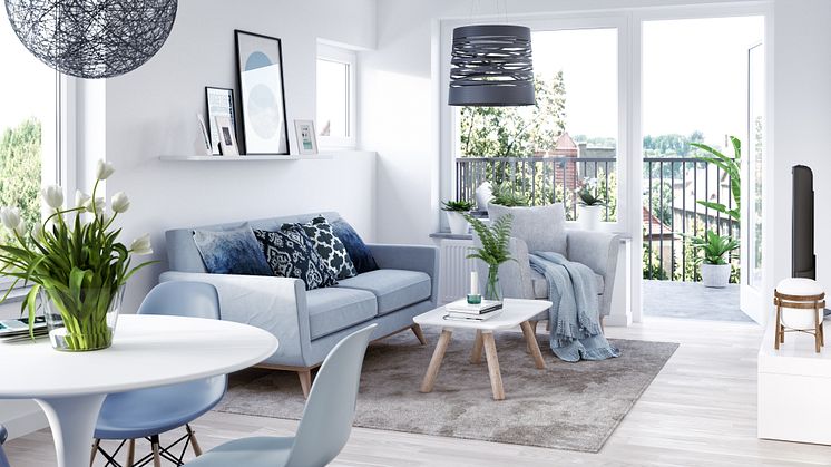Brf Arkeologen i Helsingborg, Kärnhem. Vardagsrum