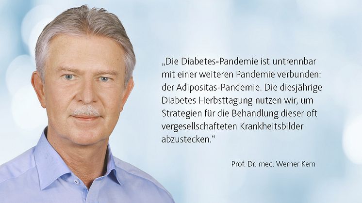 Prof. Werner Kern ist Tagungspräsident der DDG Diabetes Herbsttagung 2021