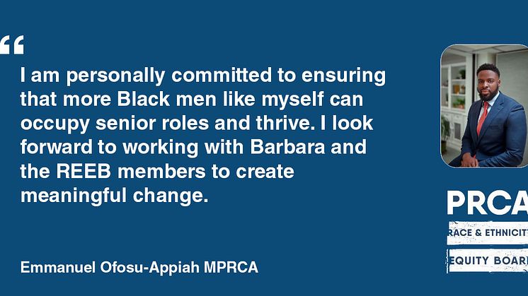 PRCA Race & Ethnicity Equity Board appoints Emmanuel Ofosu-Appiah as Vice Chair