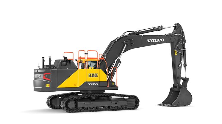 Volvo EC350E - frilagd studiobild RR