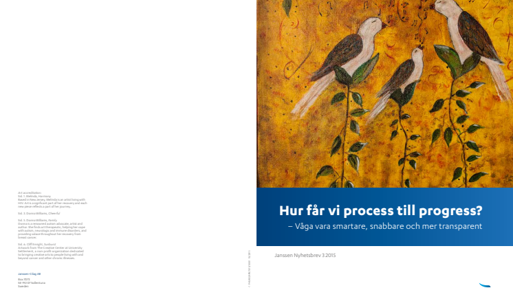 Nyhetsbrev 3:Hur får vi process till progress? – Våga vara smartare, snabbare och mer transparent